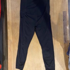 black fabletics maternity leggings size medium